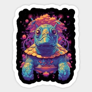 Funky DMT Turtle Sticker